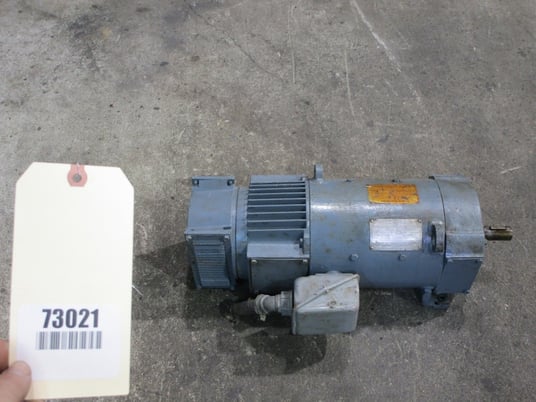 5 HP 1800 RPM General Electric, Frame 2110AT, TENV, electrically OK, 500 VA, 150/300 VF - Image 1