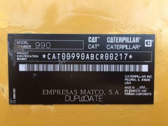 Caterpillar 990, Wheel Loader, 48400 hours, S/N: BCR00217, 2003 - Image 5