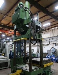 112 Ton, Reis #TUS-125-OK, hydraulic die spotting press, 53" stroke, 53" DL, 60" x 48" bed, flip out ram - Image 3