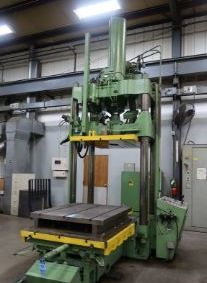 112 Ton, Reis #TUS-125-OK, hydraulic die spotting press, 53" stroke, 53" DL, 60" x 48" bed, flip out ram - Image 5