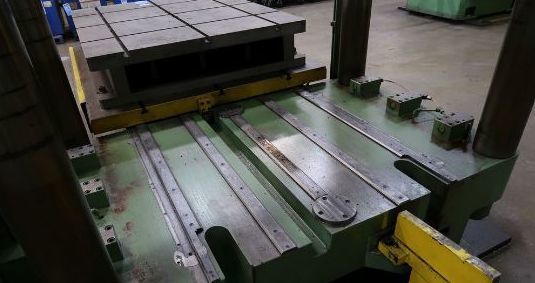 112 Ton, Reis #TUS-125-OK, hydraulic die spotting press, 53" stroke, 53" DL, 60" x 48" bed, flip out ram - Image 7
