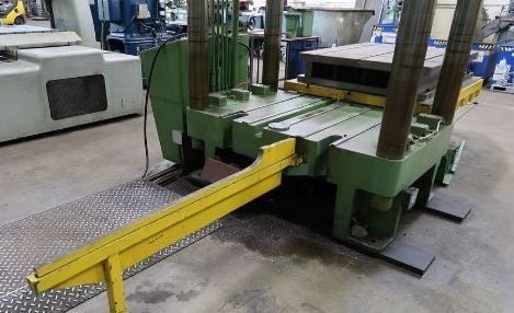 112 Ton, Reis #TUS-125-OK, hydraulic die spotting press, 53" stroke, 53" DL, 60" x 48" bed, flip out ram - Image 8