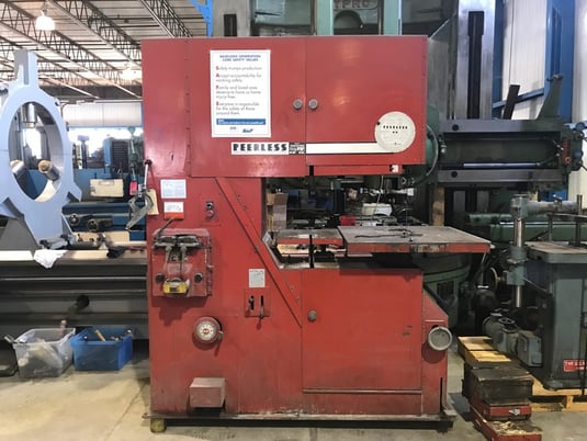 36" x 15" Peerless #3600MS, vertical band saw, blade welder, 34" x32" table, 220/440 V. - Image 2