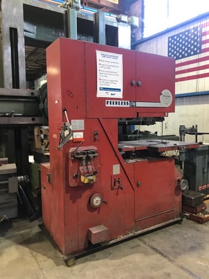 36" x 15" Peerless #3600MS, vertical band saw, blade welder, 34" x32" table, 220/440 V. - Image 3