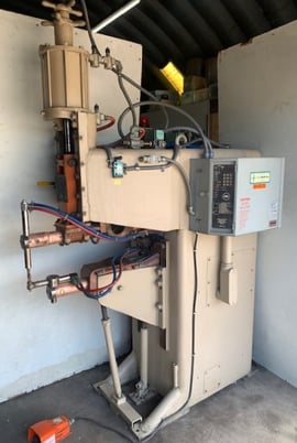 200 KVA T. J. Snow #100AO, spot welder, 24" throat, 1-1/4" diameter holders, Intertron MC108 - Image 1