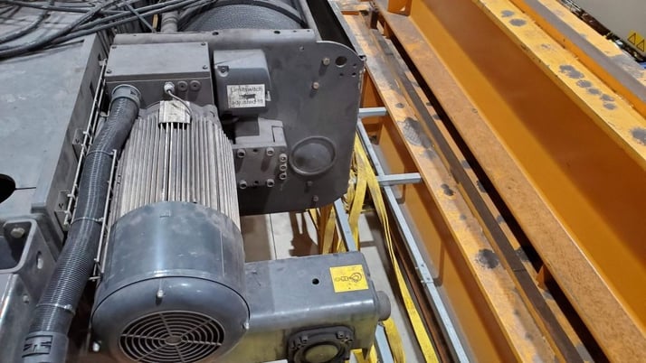 20 Ton, Kone, 57' lift, class D, VFD trolley, 108" gauge, 460 V., 2006, #2316 - Image 2