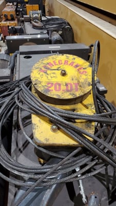 20 Ton, Kone, 57' lift, class D, VFD trolley, 108" gauge, 460 V., 2006, #2316 - Image 8
