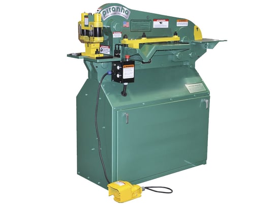 3" x 3" x 3/8" Piranha #P50, hydraulic ironworker, 5 work stations, 50 Ton - Image 1