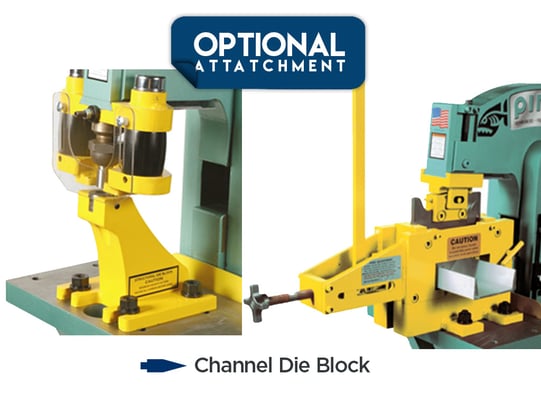 3" x 3" x 3/8" Piranha #P50, hydraulic ironworker, 5 work stations, 50 Ton - Image 3