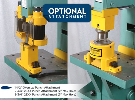 3" x 3" x 3/8" Piranha #P50, hydraulic ironworker, 5 work stations, 50 Ton - Image 4