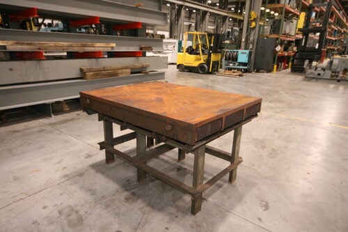 4' x 60' -3/4" x 1/2" thick, Welding Table, 36" high - Image 5