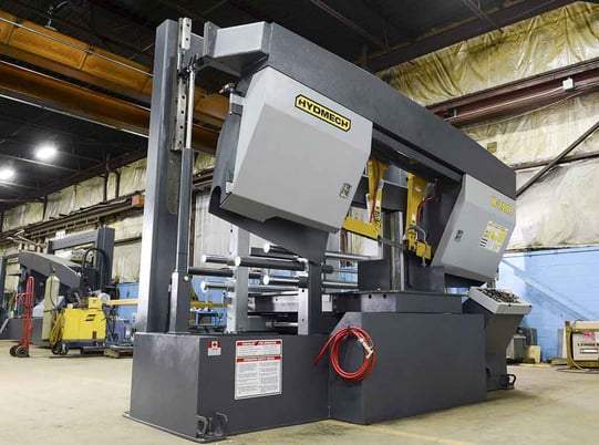 28" x 28" Hyd-Mech #H-28A, horizontal band saw, 2" x 25' band, 10 HP, coolant system, automatic feed - Image 3