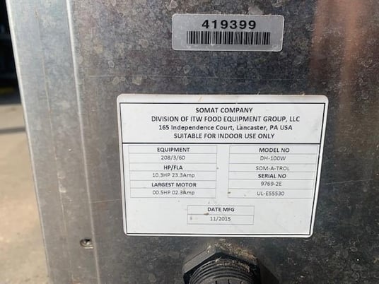 Waste Dehydrator, Somat #DH-100W, S/N 9769-2E, 2015 - Image 5