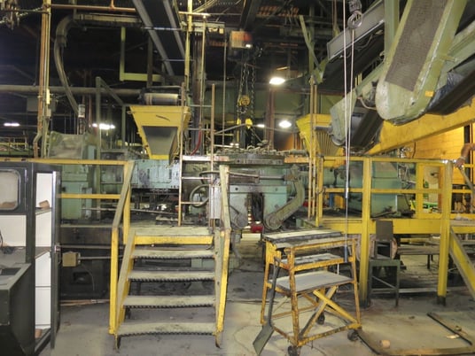 NRM, 6" x 10" duplex hot feed rollerfeed tread extruder, opposed head, 27:1 gearbox ratio - Image 3