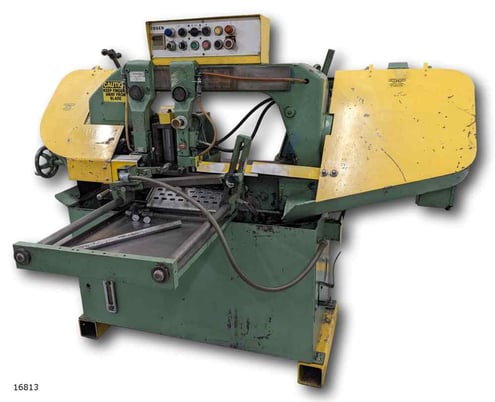 12" x 12" Cosen #AH320C, horizontal band saw, 1" blade, 49-330 FPM, 3 HP, automatic roller feed vise, 1984 - Image 1
