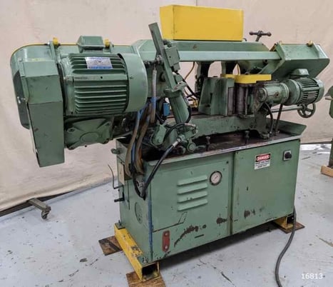 12" x 12" Cosen #AH320C, horizontal band saw, 1" blade, 49-330 FPM, 3 HP, automatic roller feed vise, 1984 - Image 4