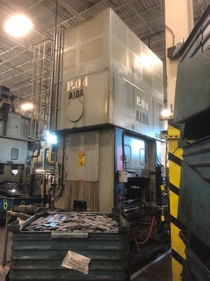 220 Ton, Aida #PMX-L2-200, 7.8" stroke, 18.7" SDAU, 3.93" adj., 50-120 SPM, 1991 - Image 2