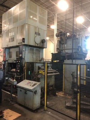 220 Ton, Aida #PMX-L2-200, 7.8" stroke, 18.7" SDAU, 3.93" adj., 50-120 SPM, 1991 - Image 3