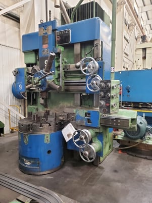 36" Bullard #Cutmaster-75, vertical turret lathe, 4-jaw chuck, flush floor dsgn, full pendant controls, 1954 - Image 1