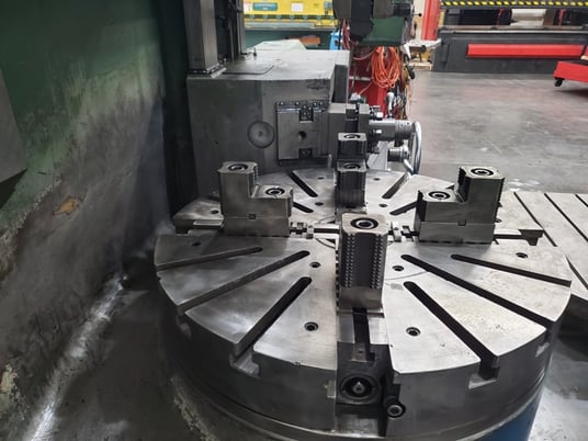36" Bullard #Cutmaster-75, vertical turret lathe, 4-jaw chuck, flush floor dsgn, full pendant controls, 1954 - Image 10