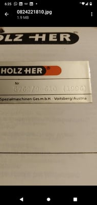Holz-her #1265S, Vertical Panel Saw, 1996 - Image 3