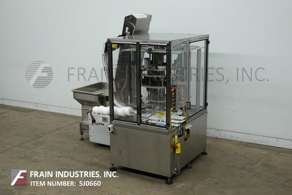 New England #NEPMT/TC-2, 3 head Stainelsss Steel rotary chuck capper, mounted on Stainless Steel frame with - Image 5