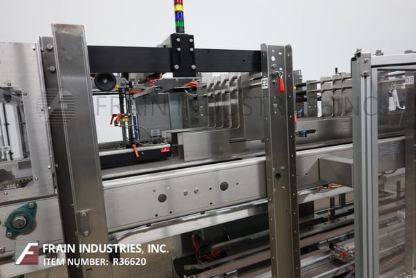 Hartness #875, automatic intermittent motion Stainless Steel case packer, up to 35 cycles per minute, mounted - Image 2