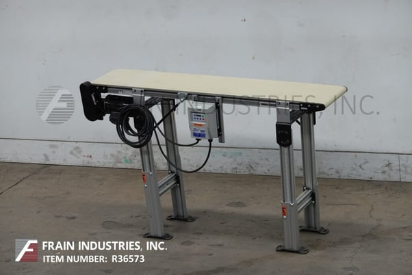 12" wide x 5' long, Dorner #2200, aluminum frame belt conveyor, vari-speed controller - Image 1