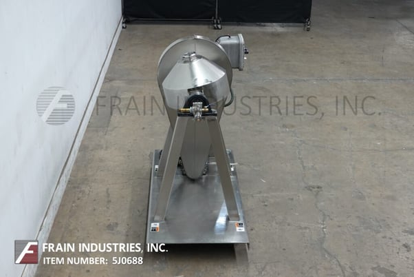 1.7 cu.ft. Paul O. Abbe #18, Stainless Steel, Roto Cone blender, 4" high cone shell with 10" top & bottom - Image 3