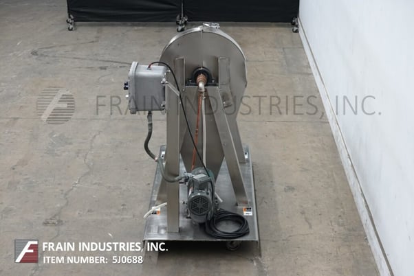 1.7 cu.ft. Paul O. Abbe #18, Stainless Steel, Roto Cone blender, 4" high cone shell with 10" top & bottom - Image 4