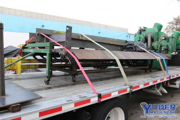 Cincinnati shear power conveyor & stacker, metal conveyor belts, 2 HP, #71084 - Image 1