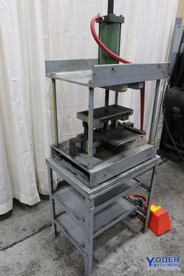 2 Ton, Custom, 4-post pneumatic press, 8 stroke, 24" x18" bed, air foot pedal, #69324 - Image 1