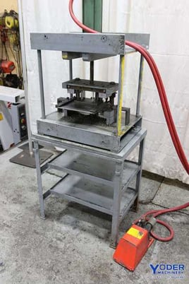 2 Ton, Custom, 4-post pneumatic press, 8 stroke, 24" x18" bed, air foot pedal, #69324 - Image 3