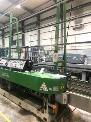 Lattuada TL-13-AV, Straight Line Glass Beveler, 13-spindle, 60 x 150 mm min. size, 3-5/16" min. area, 0.12 - - Image 2
