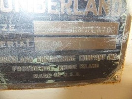 15" x 24" Cumberland #1836, Granulator, 50 HP, (3) Fly Knives, (2) Bed Knives, 3/8" Screen - Image 6