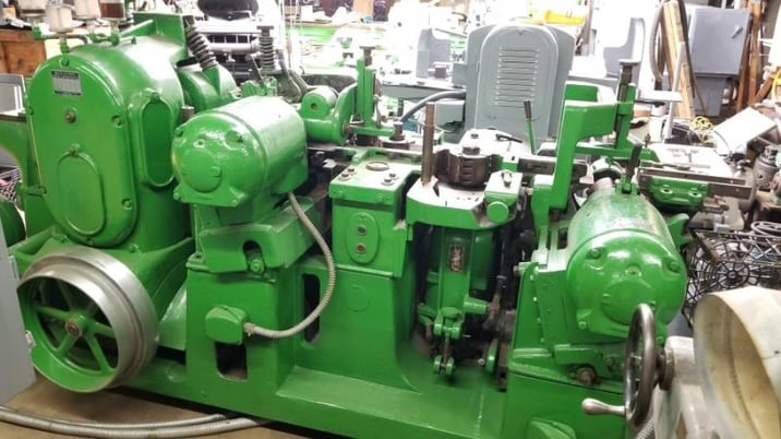 Mattison #229, Push Feed Moulder, 1950' s, 4-Head, 4" x 10" capacity, 2-1/8" T & B spindle diameter & - Image 4