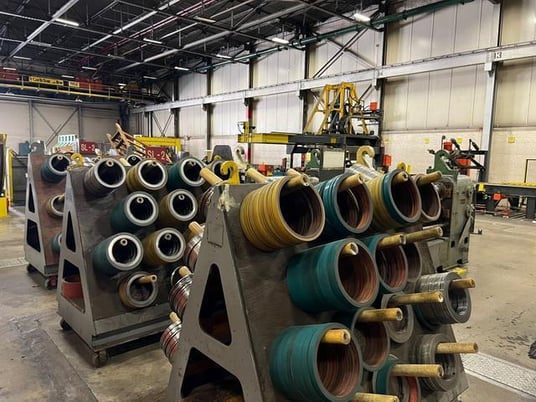 48" x .135" Stamco / Herr Voss slitting line w/2 sliiter heads & banding line, 30000 lb. - Image 7