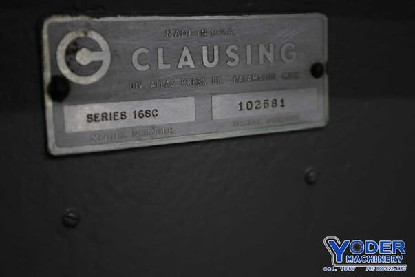 7-1/2" Clausing #165C, single spindle drill, 10" x14" table, #2 MT, #74654 - Image 6