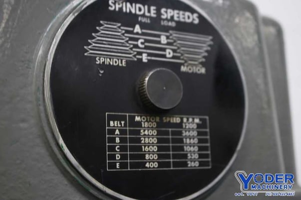 7-1/2" Clausing #165C, single spindle drill, 10" x14" table, #2 MT, #74654 - Image 8
