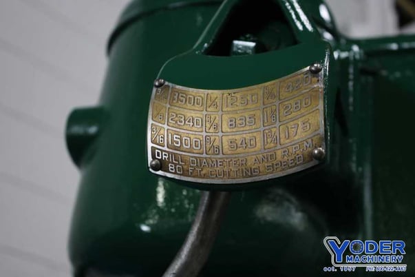 21" Cincinnati #21" Box Column, single spindle drill, 16" x16-1/2" table, 3 HP, #74918 - Image 9