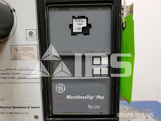 1600 Amps GE Thp Power Break Mo/bi (thp16) Mvt Plus Lshg, 1600 Amps Ct, 1600 Amps Rp - Image 4
