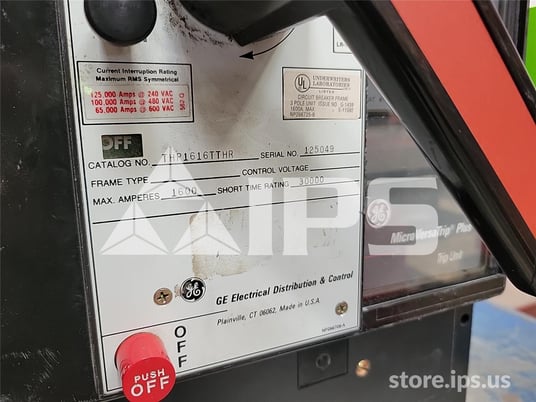 1600 Amps GE Thp Power Break Mo/bi (thp16) Mvt Plus Lshg, 1600 Amps Ct, 1600 Amps Rp - Image 5