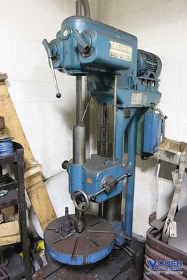 22" Cleereman #25C Round Column, single spindle drill, 5 HP, #4MT, 23-1/2" work table, #70266 - Image 2