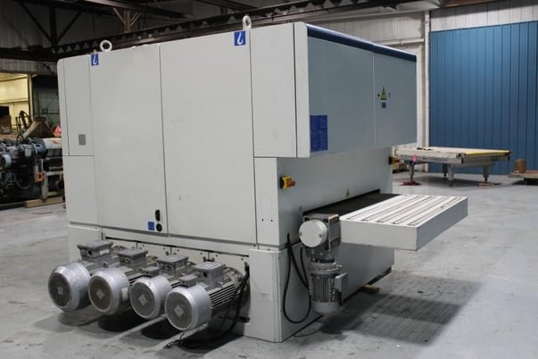 53" Dmc #SY-TC-1350, 4-Head Wide Belt, 6.8" workpiece thickness, 10" drum, 53" x 103" abrasive belt, 2012 - Image 10