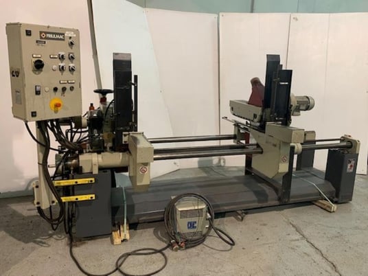 Friulmac #Dual-Feed, Double End Trim Saw, 79" saw to saw opening, 79" L x 6-3/4" width x 2-3/8" thickness - Image 1