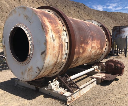 7' x 16' Agglomerator, skid mounted, 8" W rollers, roller guards, discharge trommel, motor & gearbox chain - Image 3