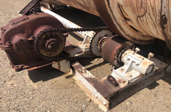 7' x 16' Agglomerator, skid mounted, 8" W rollers, roller guards, discharge trommel, motor & gearbox chain - Image 7