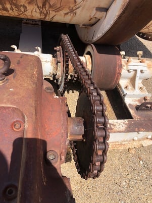 7' x 16' Agglomerator, skid mounted, 8" W rollers, roller guards, discharge trommel, motor & gearbox chain - Image 9