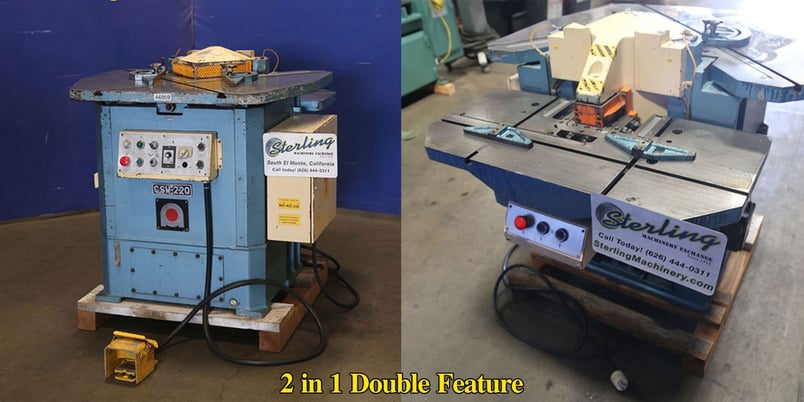 1/8" x 8-5/8" Amada #CSW-220, heavy duty corner front & rear edge notcher, one shot lube sys.,blade guard - Image 1