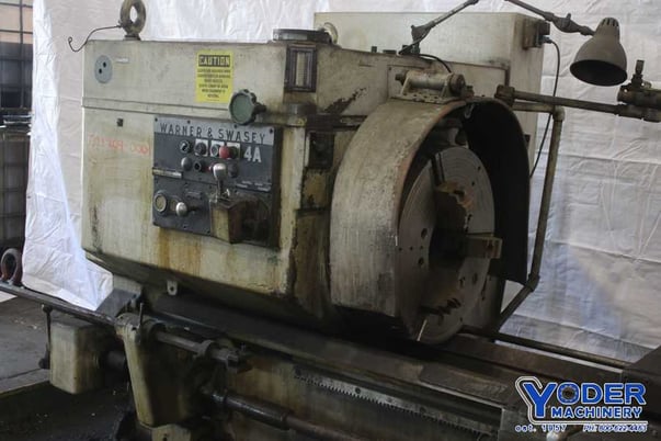 No. 4A Warner & Swasey, M3550, saddle turret lathes, lot 819, 28-1/4" swing over ways, 22-7/16" swing over - Image 4